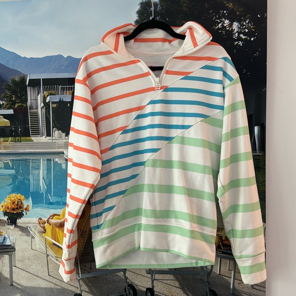 Solid & Striped Color block Quarterzip